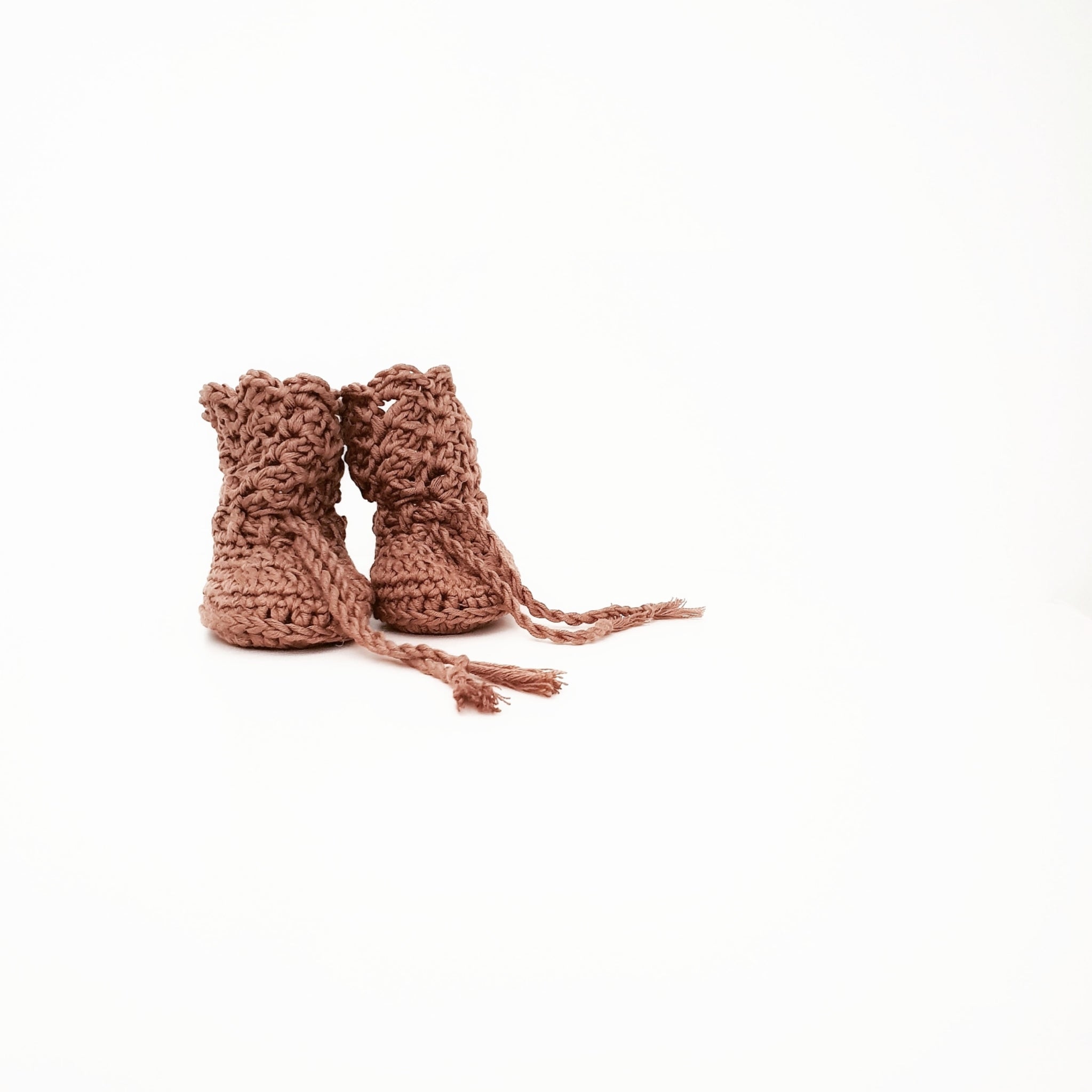 Bonnet and Booties Set - Chocolate