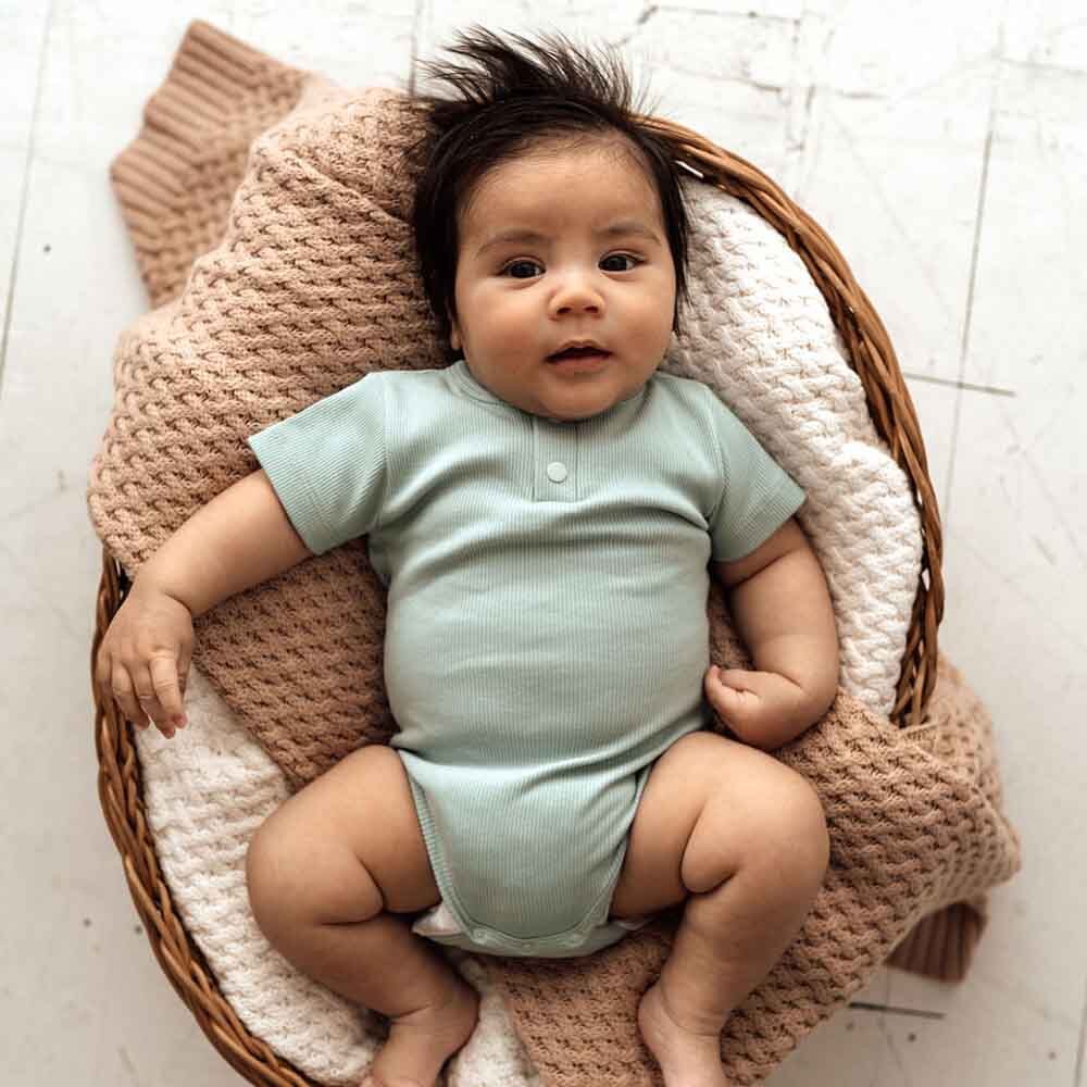 Organic Baby Bodysuit - Sage