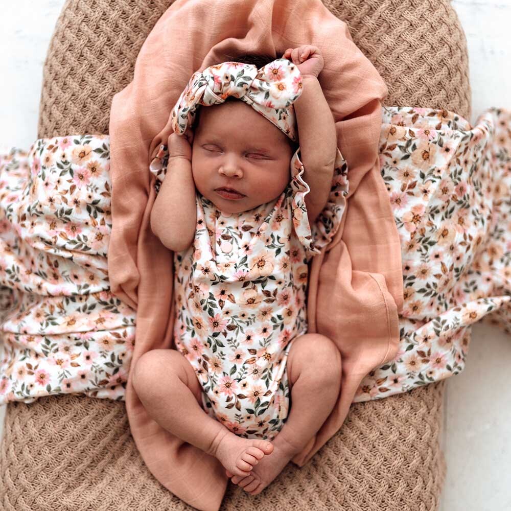 Organic Baby Bodysuit - Spring Floral