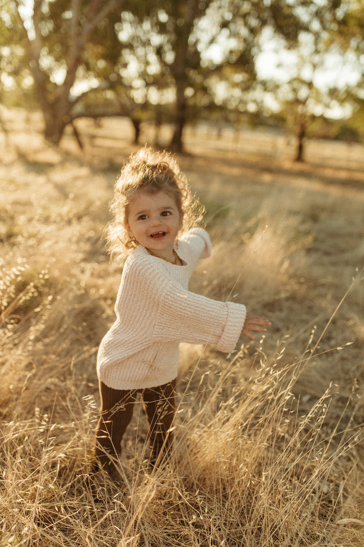 Organic Textured Pull Over - Pink Salt